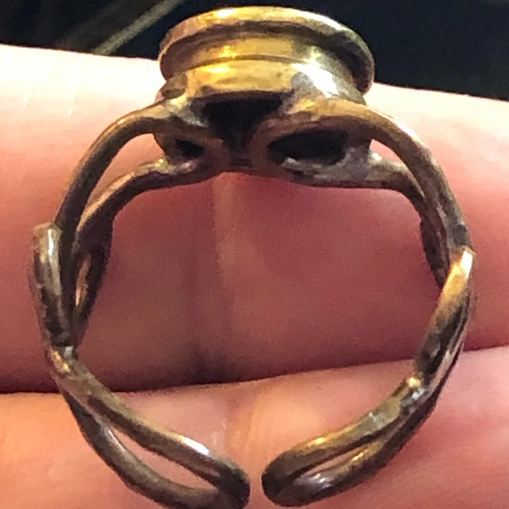 Vintage handmade hammered brass bullet primer ring